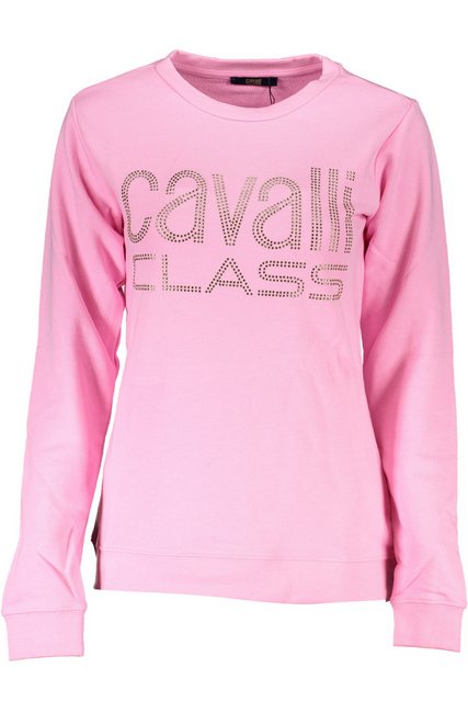 Cavalli Class Sweatshirt Rosa Damenpullover: Strass-Detail, Langarm günstig online kaufen