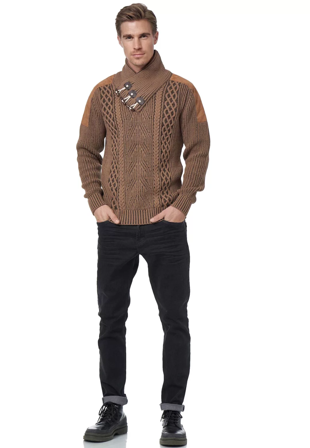 Rusty Neal Strickpullover, mit trendigem Strickmuster günstig online kaufen