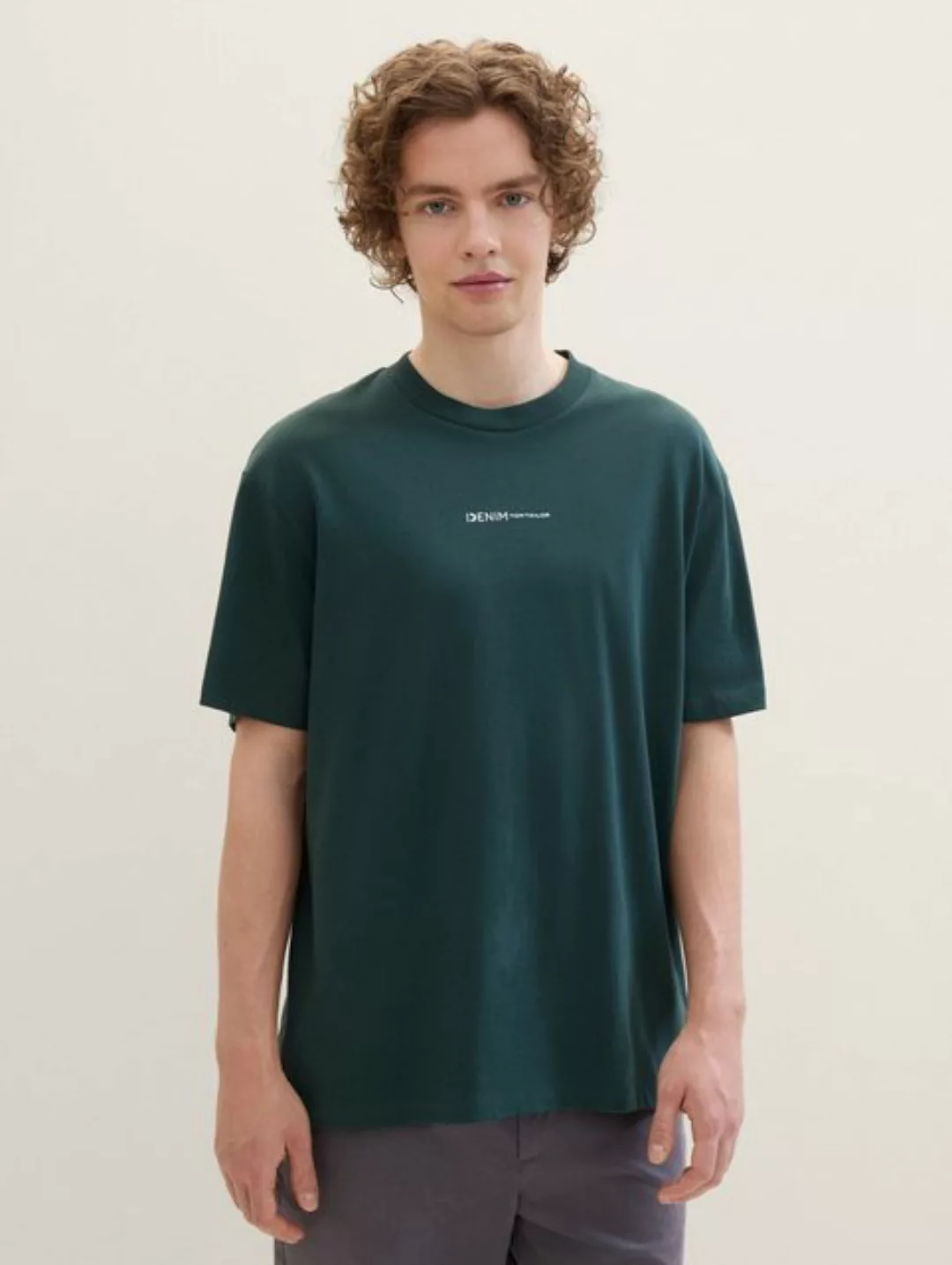 Tom Tailor Denim Herren T-Shirt RELAXED PRINTED - Relaxed Fit günstig online kaufen