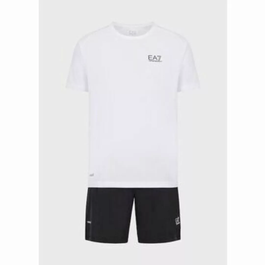 Emporio Armani EA7  T-Shirts & Poloshirts 8NPV03 PNDDZ-21BA WHITE/BLACK günstig online kaufen