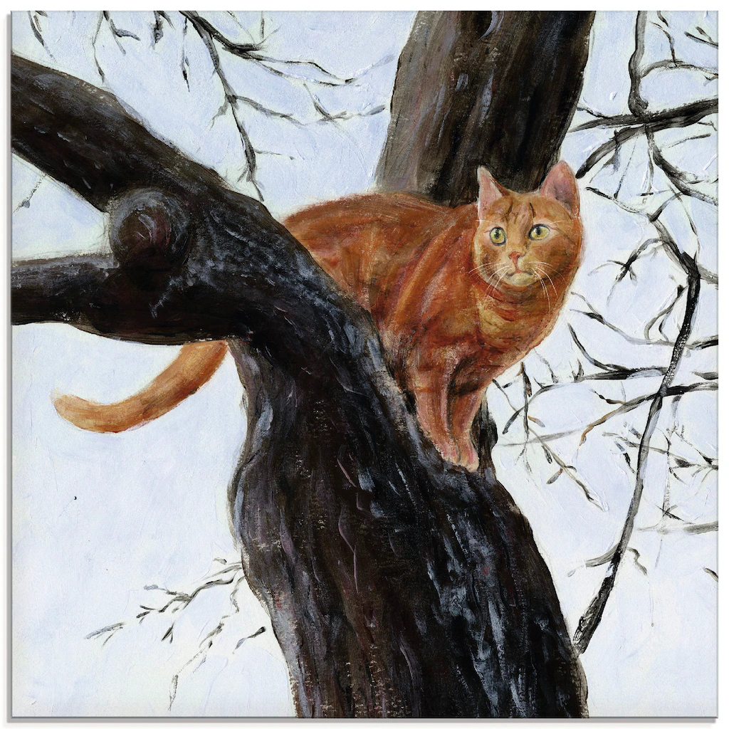 Artland Glasbild "Katze im Baum", Haustiere, (1 St.), in verschiedenen Größ günstig online kaufen