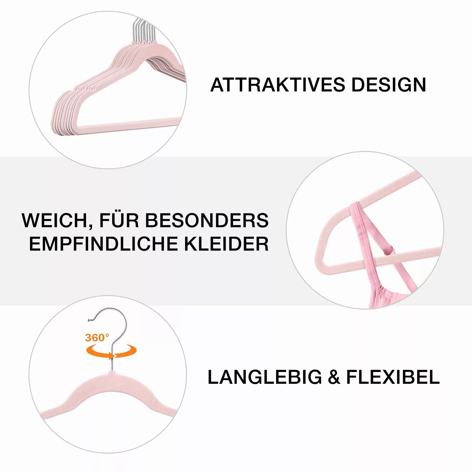 StickandShine Kleiderbügel 25 Stück Samt Kleiderbügel günstig online kaufen