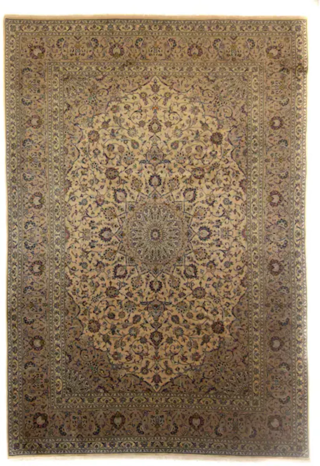 morgenland Wollteppich »Keshan Medaillon Marrone chiaro 345 x 246 cm«, rech günstig online kaufen
