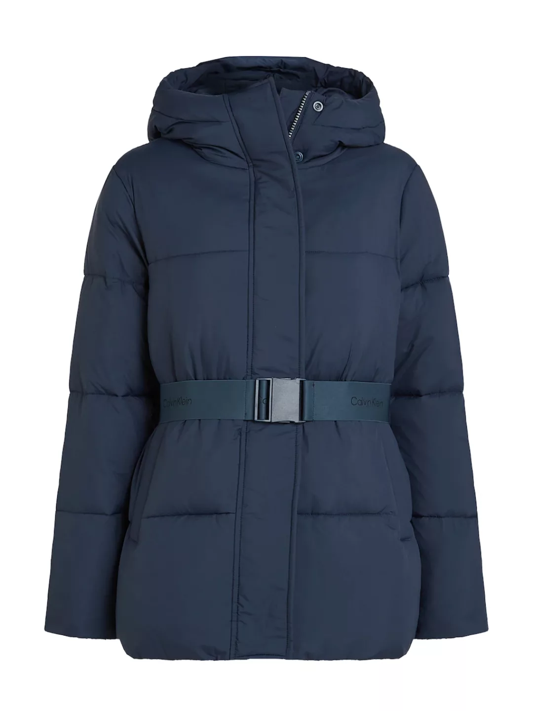 Calvin Klein Jeans Steppjacke "LOGO BELT SHORT PUFFER", mit Kapuze, mit Gür günstig online kaufen