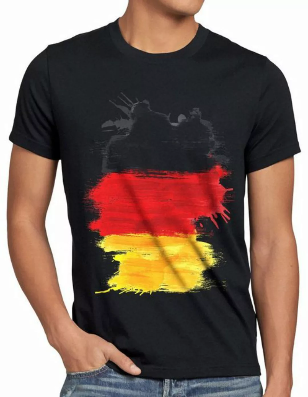 style3 T-Shirt Flagge Deutschland Fußball Sport Germany WM Fahne nationalma günstig online kaufen