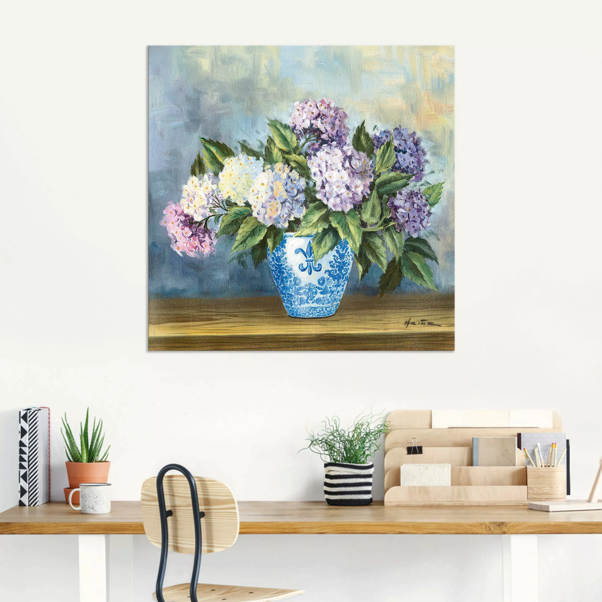 Artland Wandbild »Hortensien«, Blumenbilder, (1 St.), als Alubild, Outdoorb günstig online kaufen