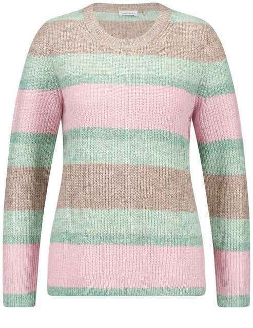 GERRY WEBER Rundhalspullover Strickpullover mit Blockstreifen günstig online kaufen