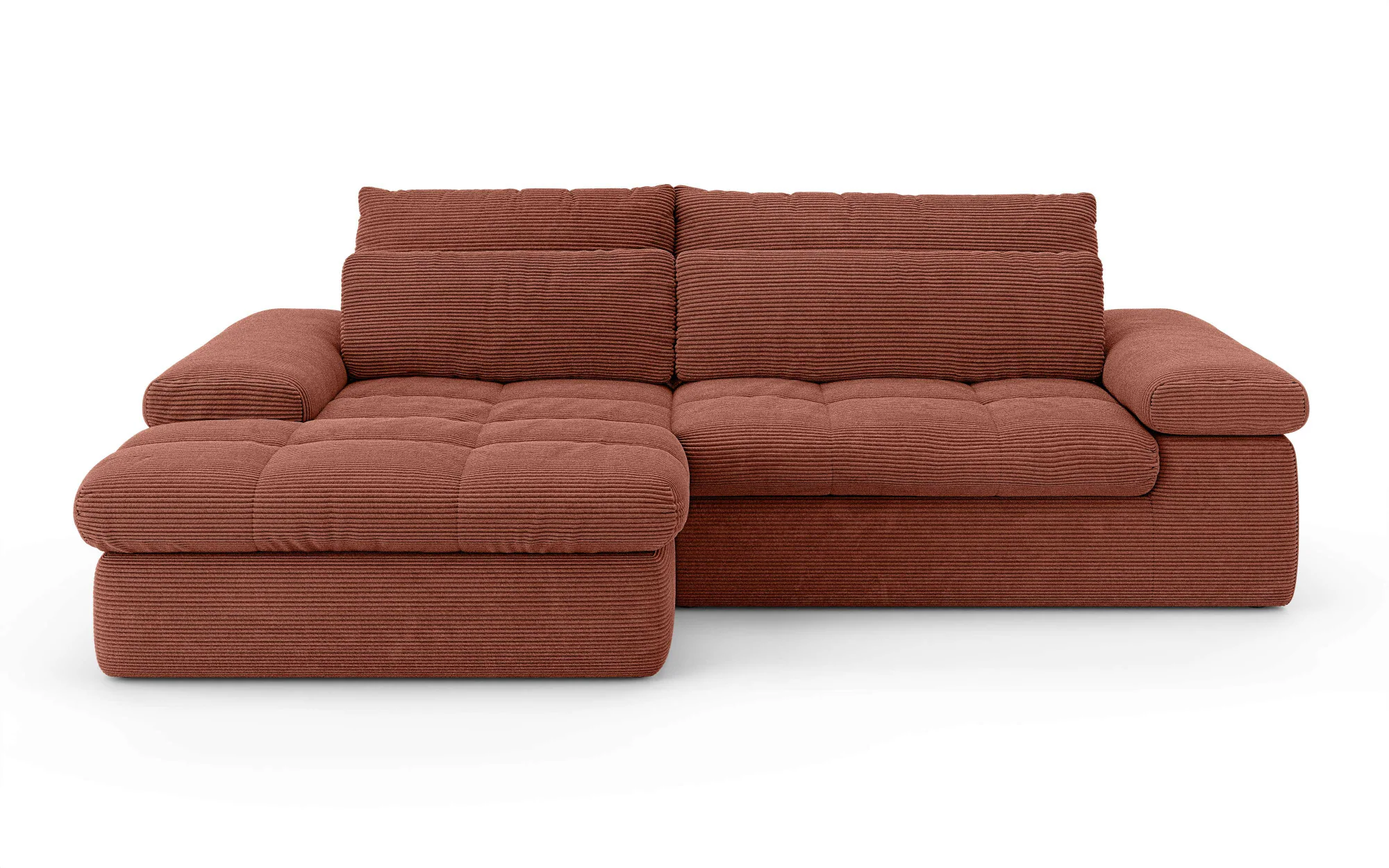 Home affaire Ecksofa "ALVERIE mit Recamiere, moderne Steppung, Maße: B/T/H günstig online kaufen