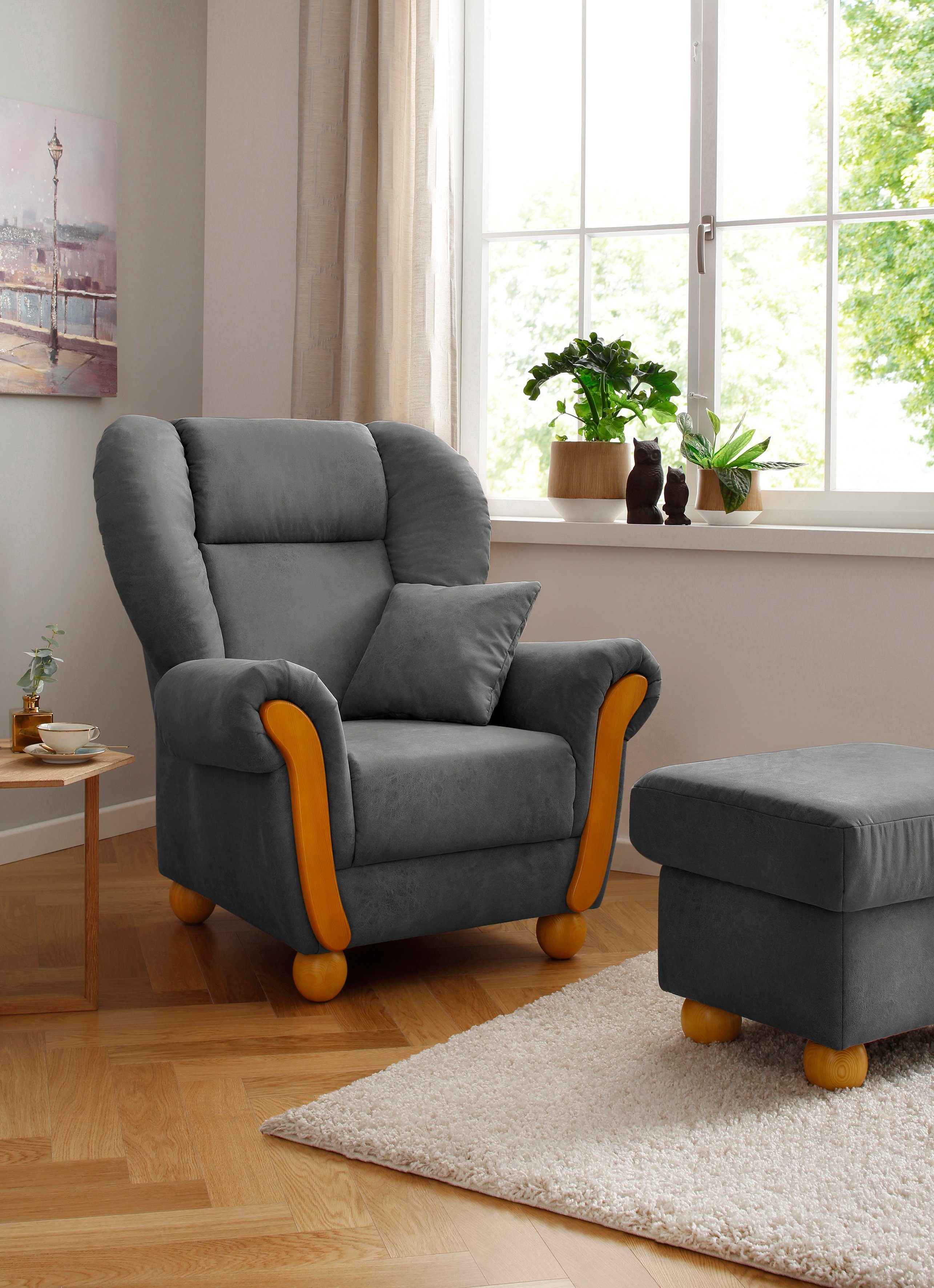 Home affaire Loungesessel Milano Vintage, Hochlehnsessel, günstig online kaufen