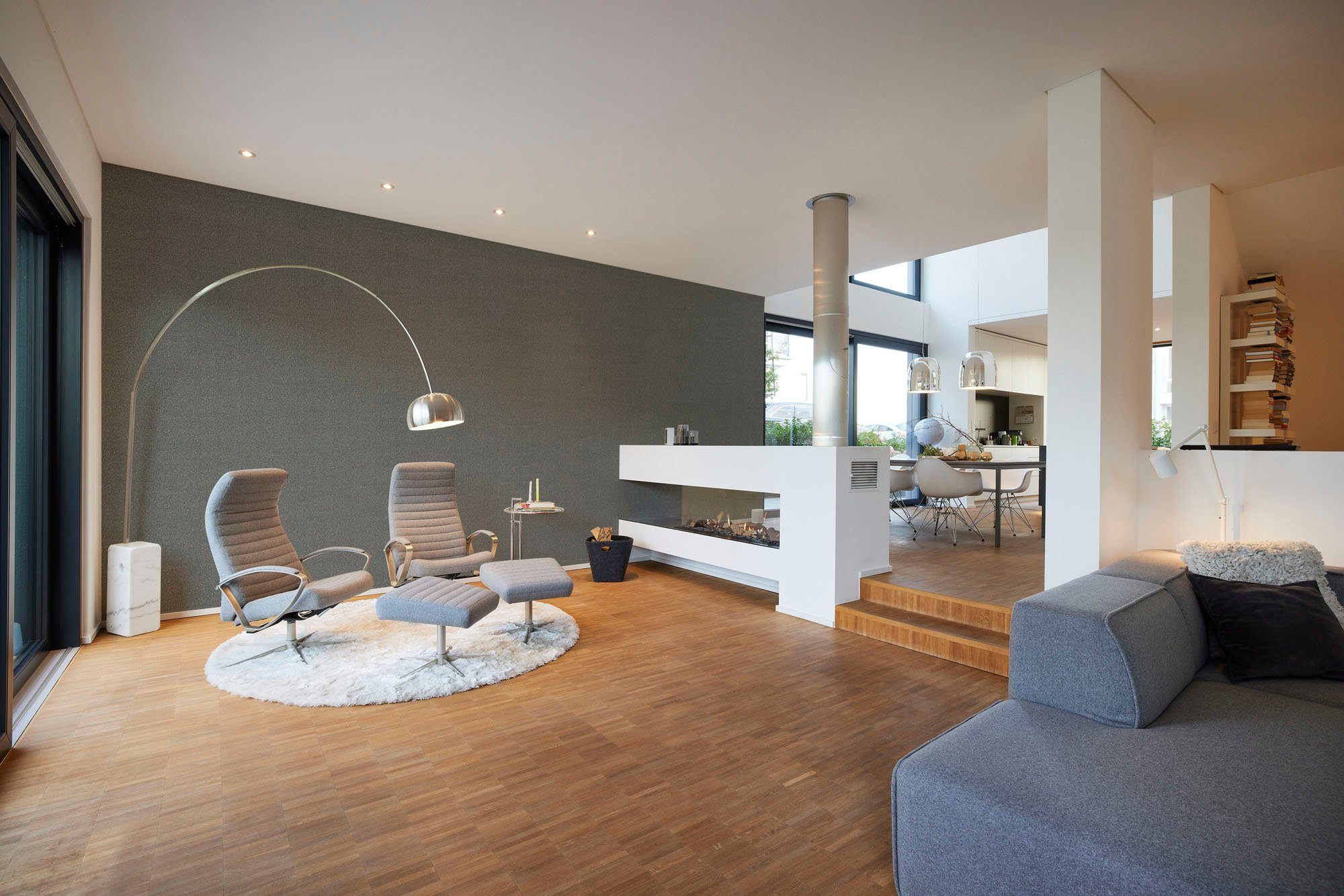 Bricoflor Dezente Tapete in Grau Gold Uni Vliestapete im Ethno Chic mit Met günstig online kaufen