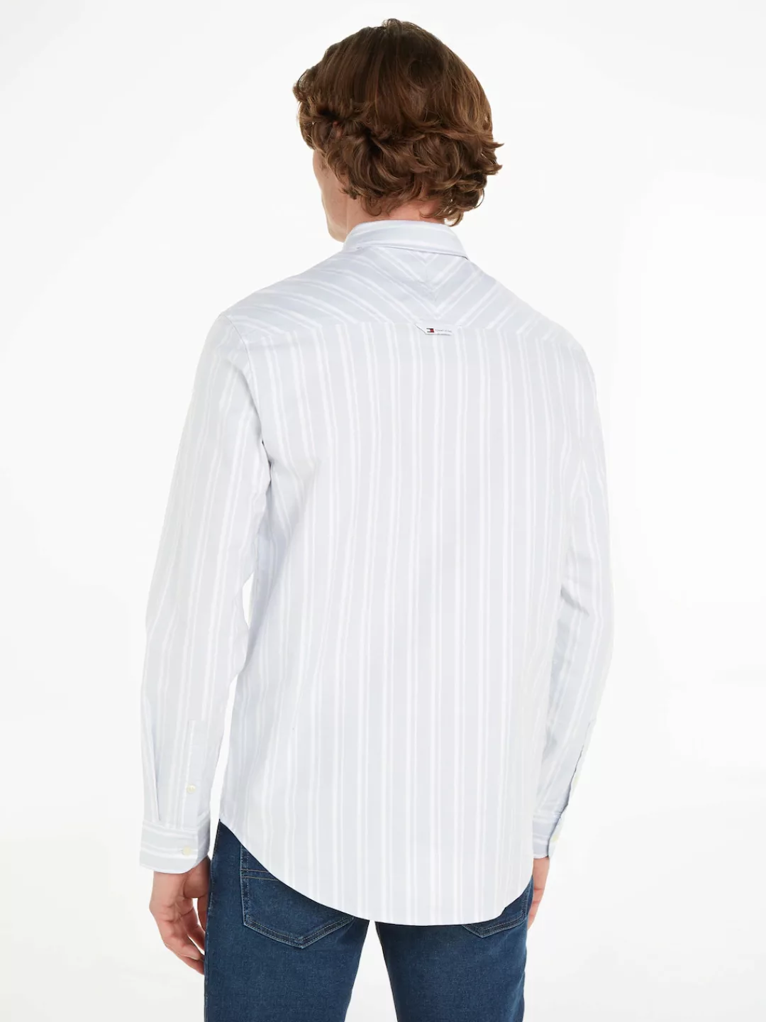 Tommy Jeans Langarmhemd TJM REG OXFORD STRIPE SHIRT mit Brusttasche günstig online kaufen