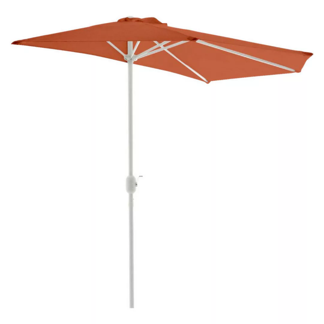 VCM Balkon-Sonnenschirm Terracotta halbrund Gartenschirm Sonnenschutz 2,7m günstig online kaufen