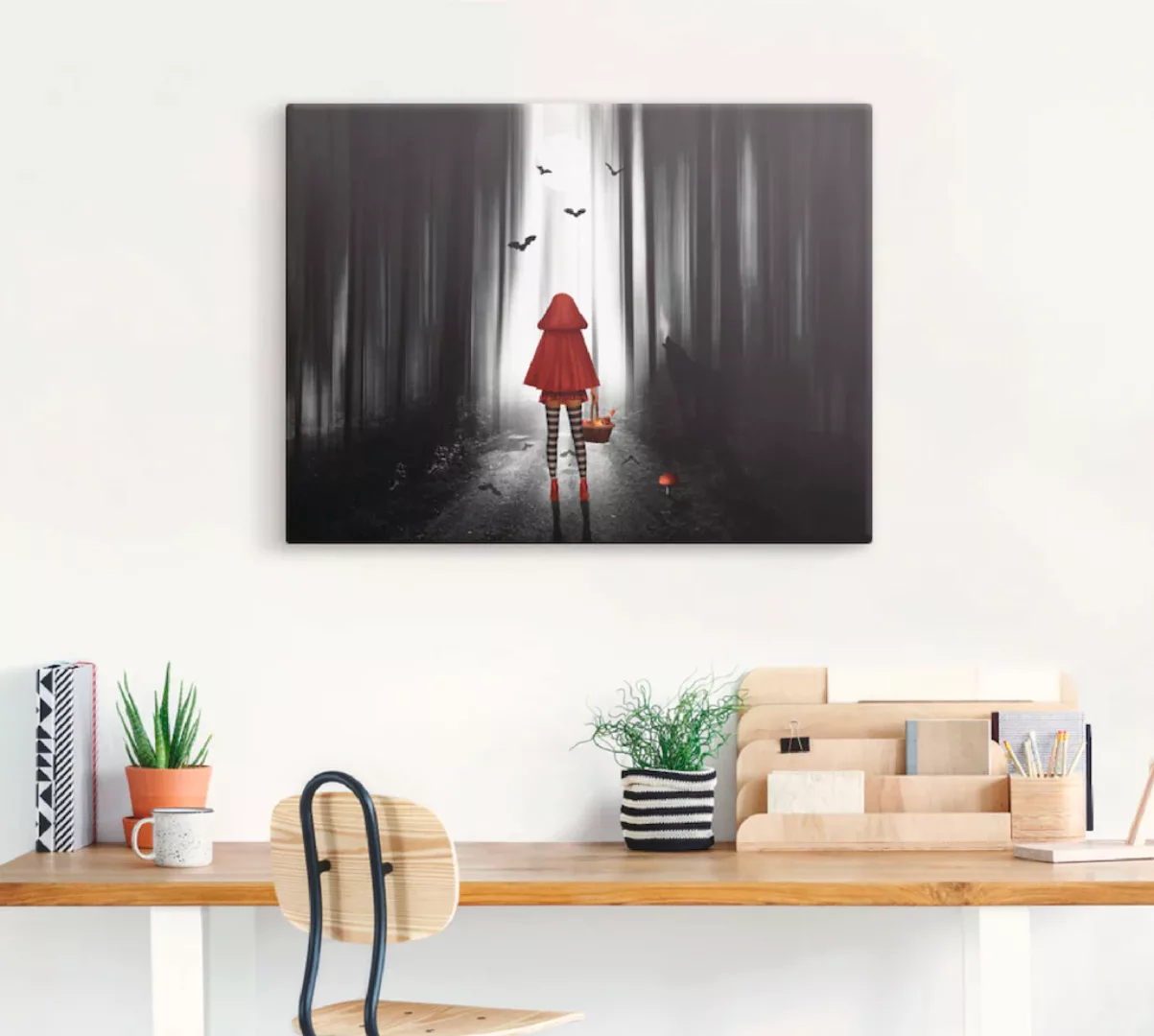 Artland Wandbild "Das Rotkäppchen auf High Heels", Dark Fantasy, (1 St.) günstig online kaufen