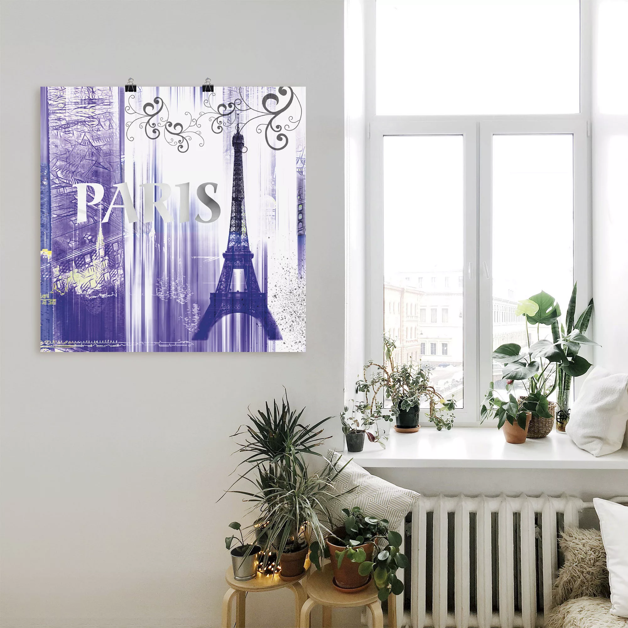 Artland Wandbild »Paris Skyline Collage II«, Gebäude, (1 St.), als Leinwand günstig online kaufen