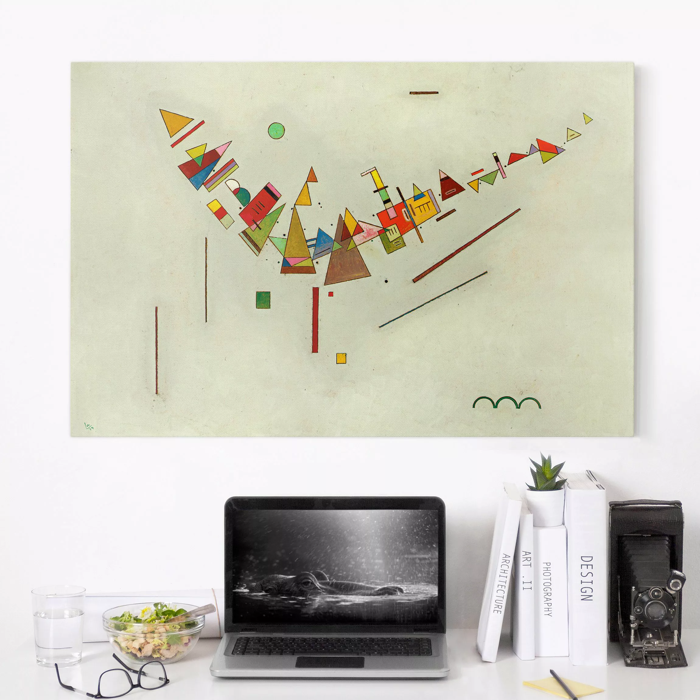 Leinwandbild Kunstdruck - Querformat Wassily Kandinsky - Winkelschwung günstig online kaufen