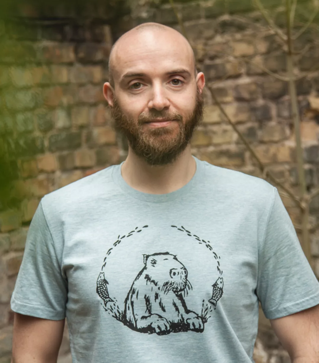 Wanda Das Capybara Wasserschwein - Fair Wear Männer Bio T-shirt - Iceblue günstig online kaufen