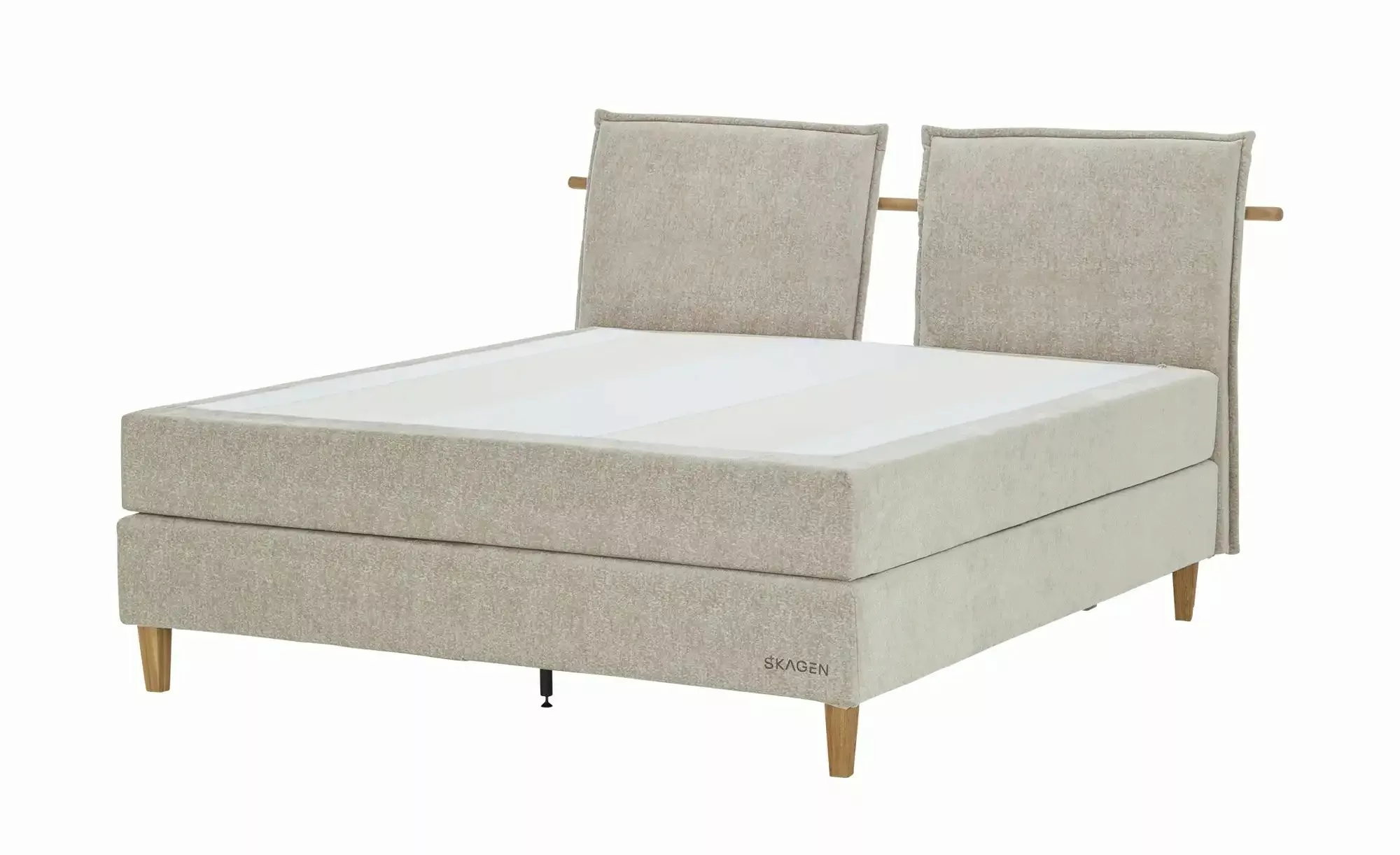 SKAGEN STUDIO Boxspringbett  Voodie ¦ beige ¦ Maße (cm): B: 202 H: 107 Bett günstig online kaufen