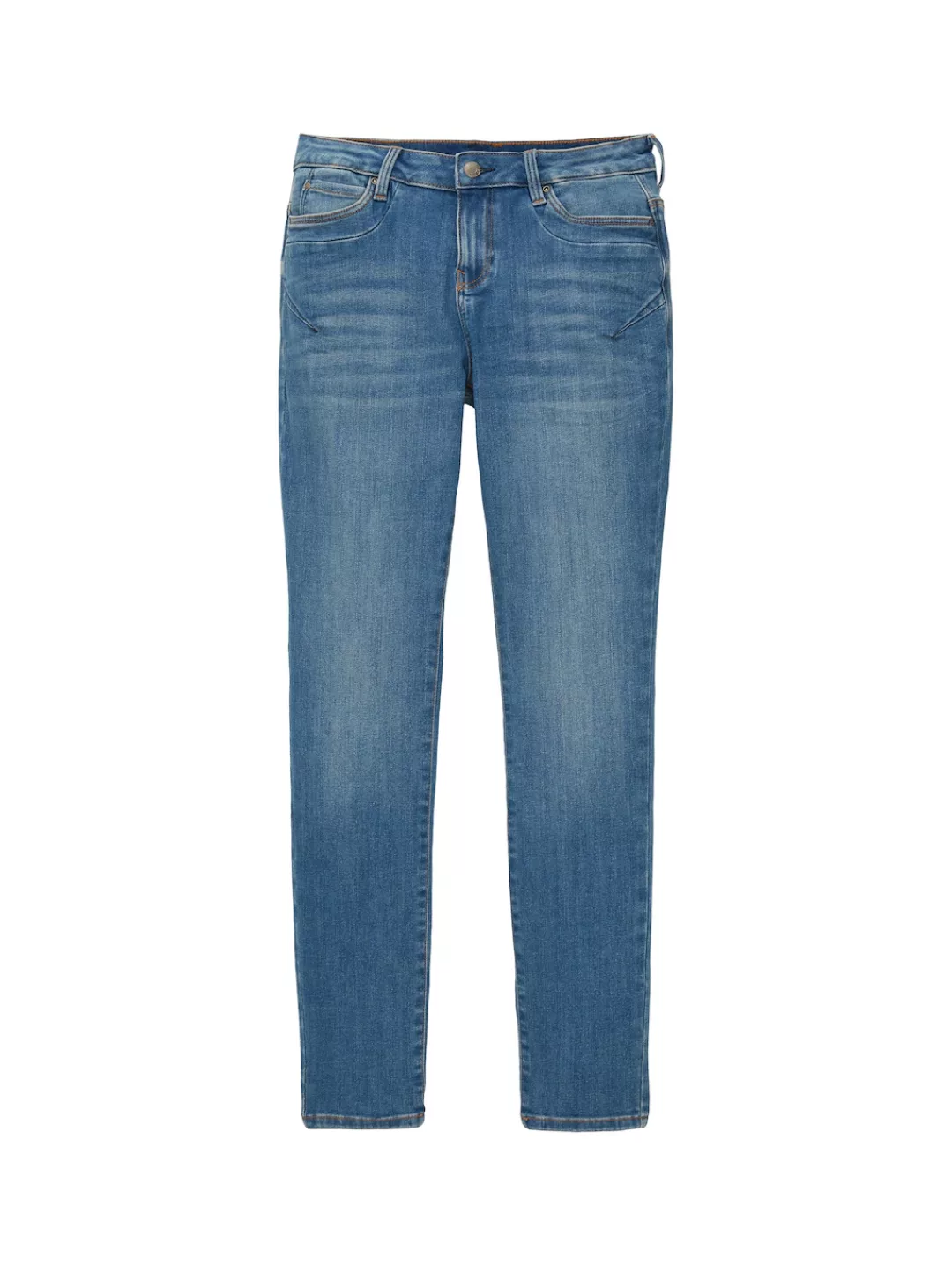 Tom Tailor Damen Jeans TAPERED RELAXED - Relaxed Fit - Blau Used Mid Stone günstig online kaufen