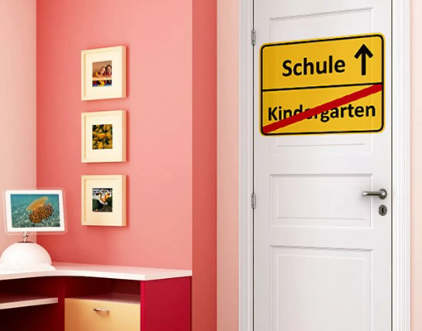 Wandtattoo Kinderzimmer No.DS73 Schulanfangsschild günstig online kaufen