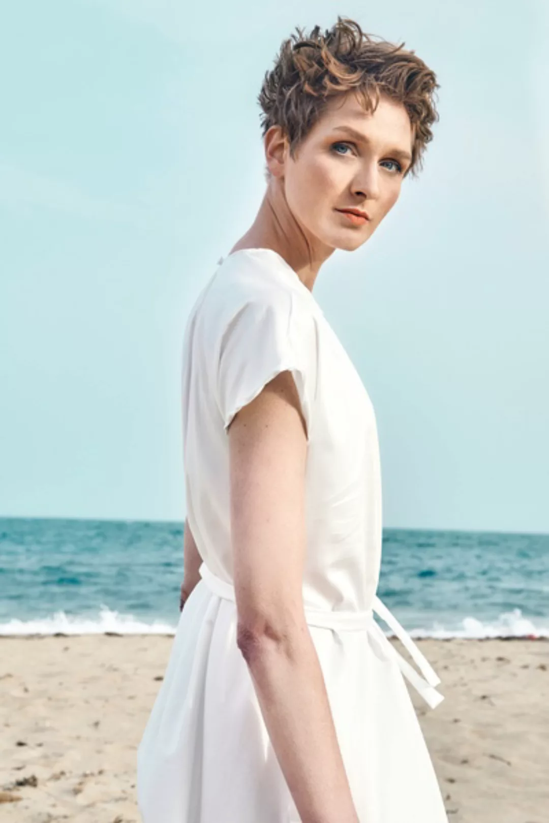 Dress Nina White - Damenkleid Aus Bio-baumwolle günstig online kaufen