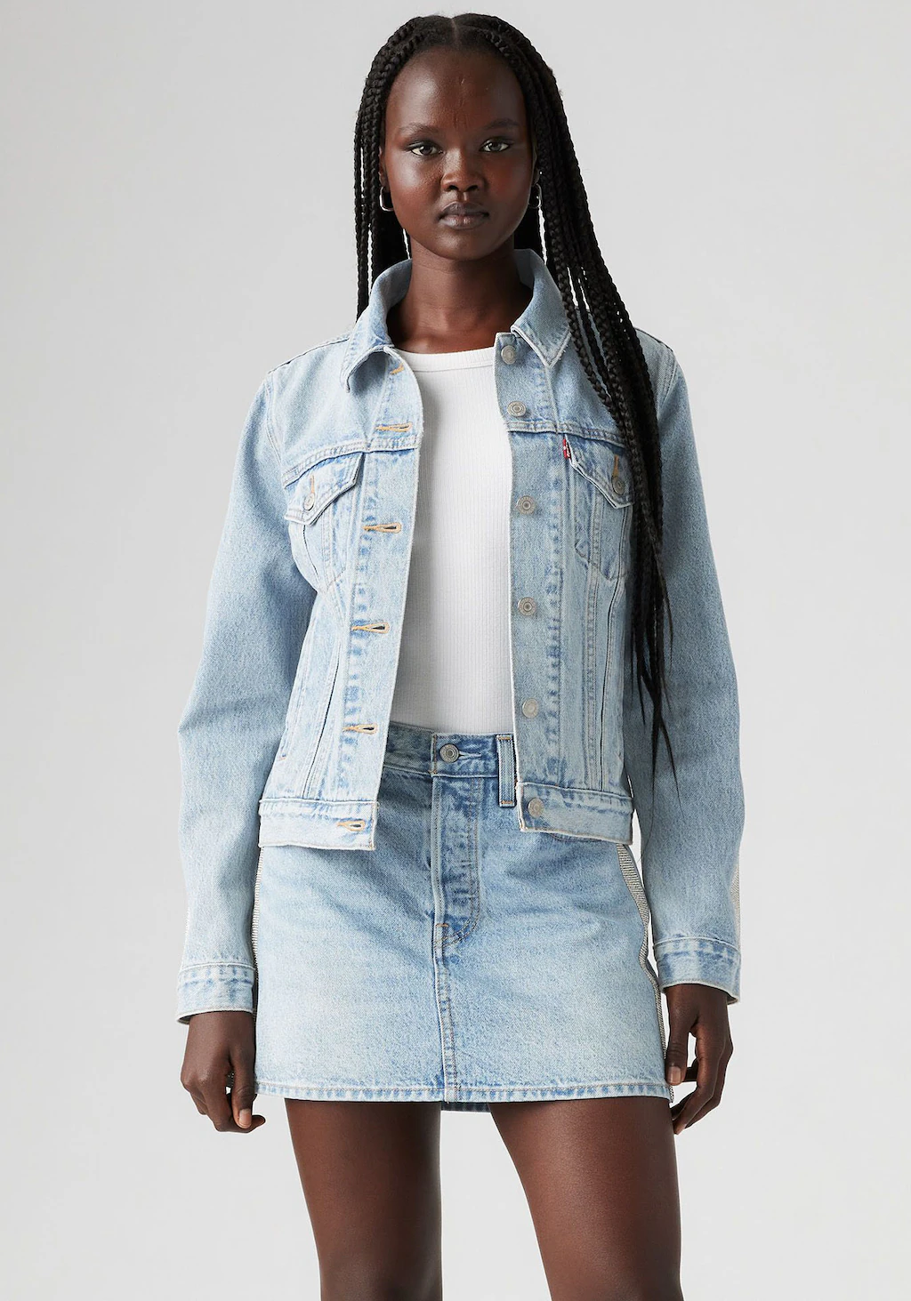 Levi's® Jeansjacke ORIGINAL TRUCKE mit Glitzerdetails an Ärmeln günstig online kaufen