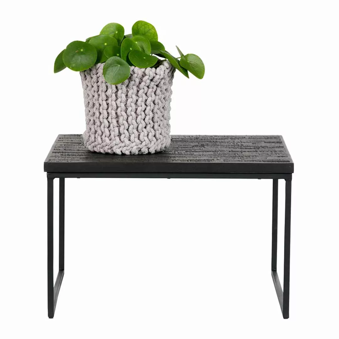 Sofatisch mit Teak Recyclingholz Furnier 60 cm günstig online kaufen