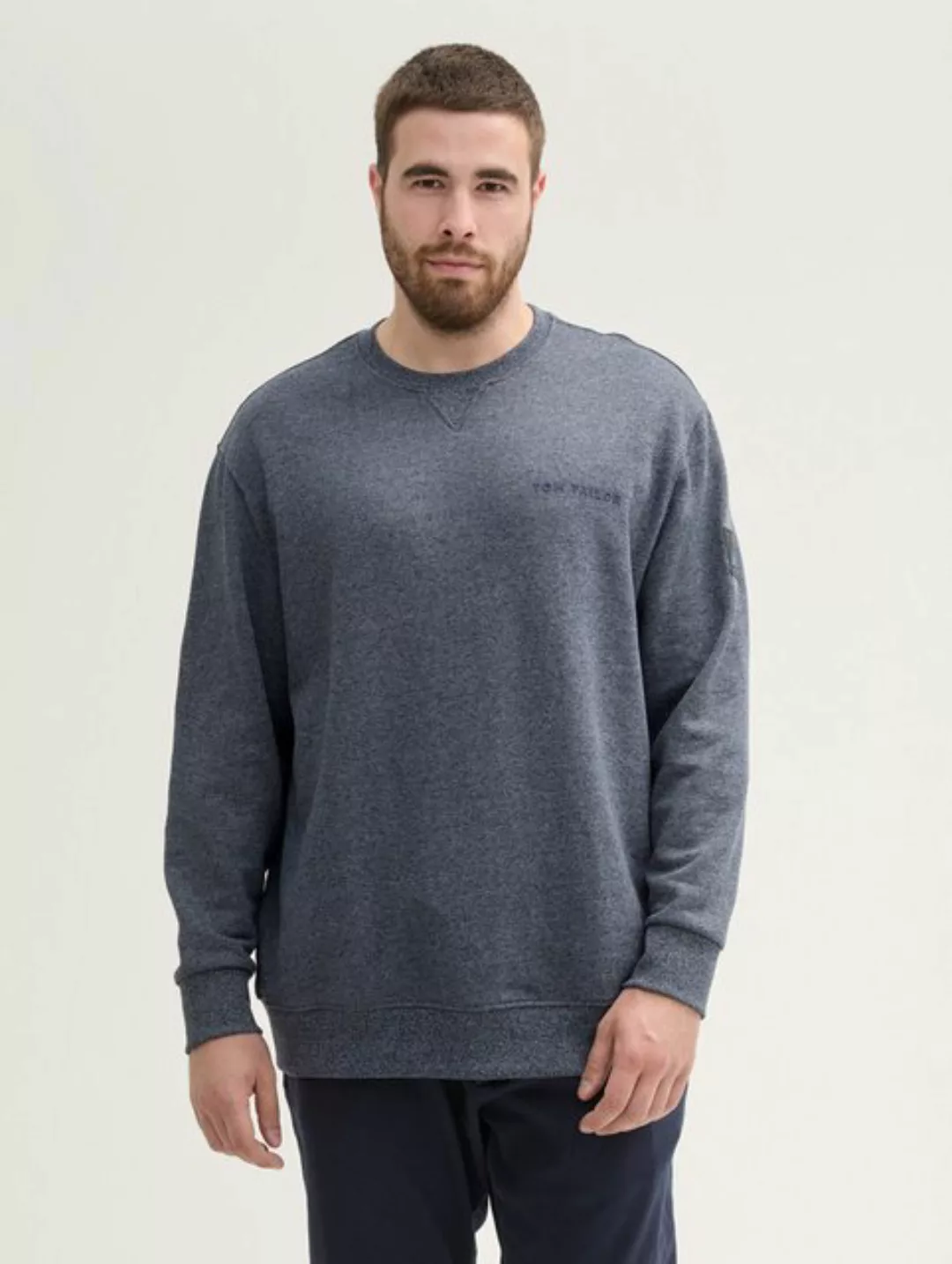 TOM TAILOR PLUS Sweatshirt Plus Size - Sweatshirt mit Logo-Details mit Logo günstig online kaufen