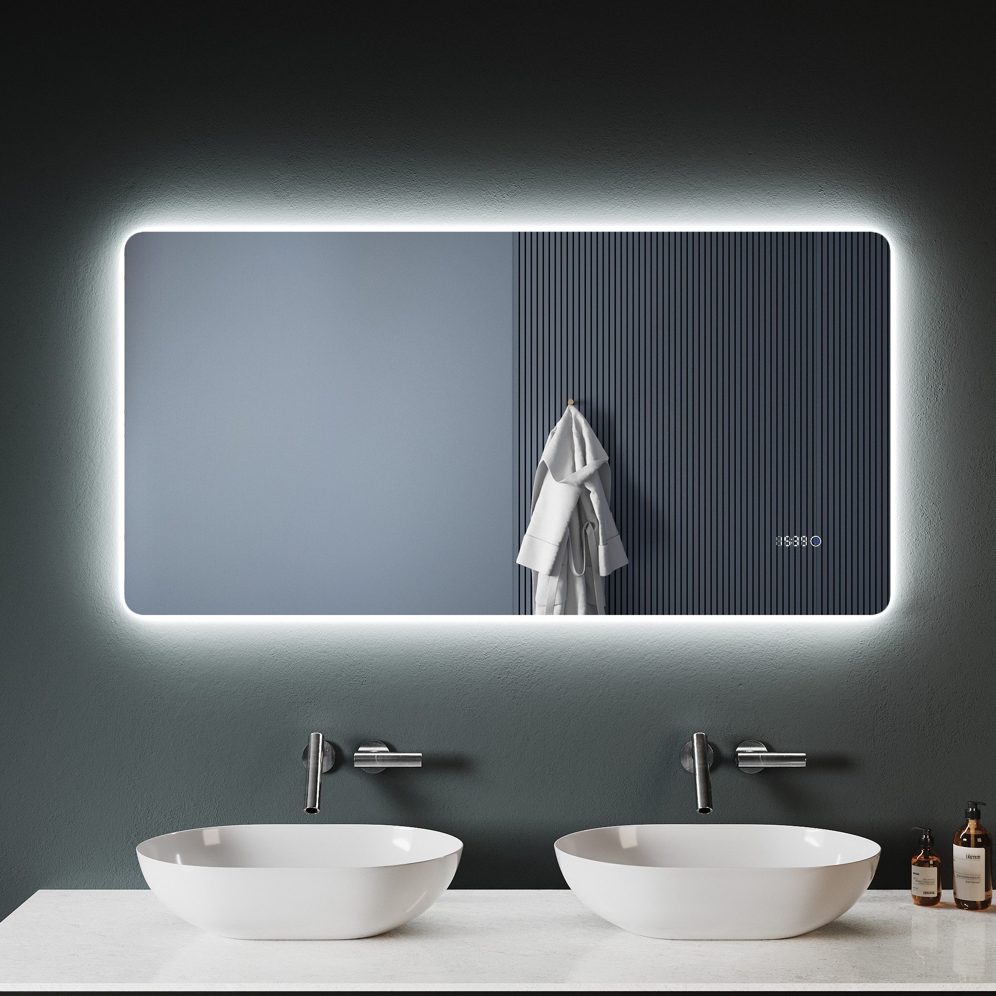 SONNI Badspiegel Badezimmerspiegel mit LED-Beleuchtung Wandspiegel,Touch günstig online kaufen