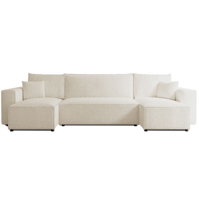 Selsey Ecksofa SCARLO, mit Schlaffunktion, Bettkasten und Bouclé-Bezug günstig online kaufen