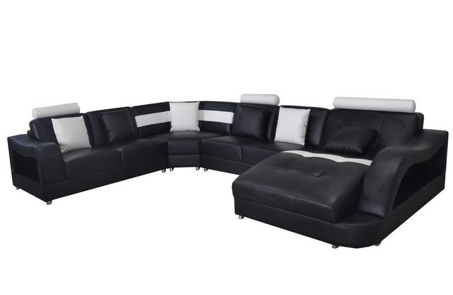 Xlmoebel Sofa Moderne U-Form Wohnlandschaft aus Leder mit USB-Anschluss für günstig online kaufen