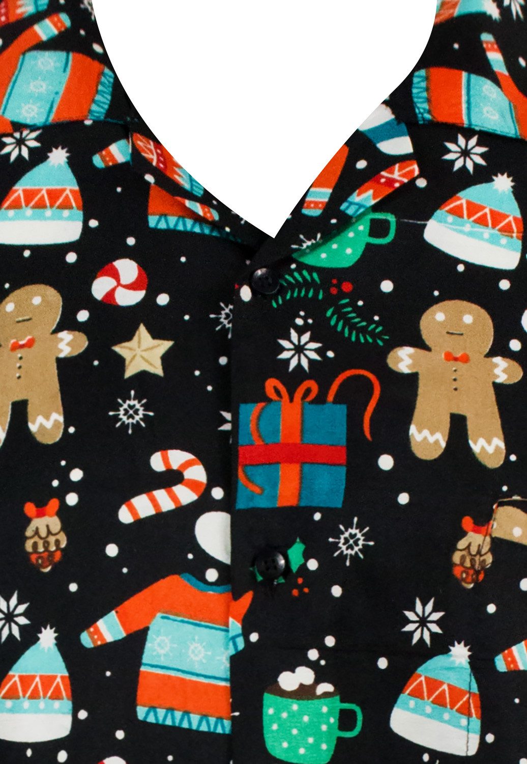 King Kameha Hawaiihemd Christmas Gingerbread Kurzarm günstig online kaufen