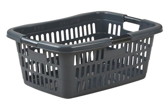 Wäschekorb Ergonomic ca. 40 Liter 1 Stück 2 Sorten unsortiert Anthrazit, Li günstig online kaufen