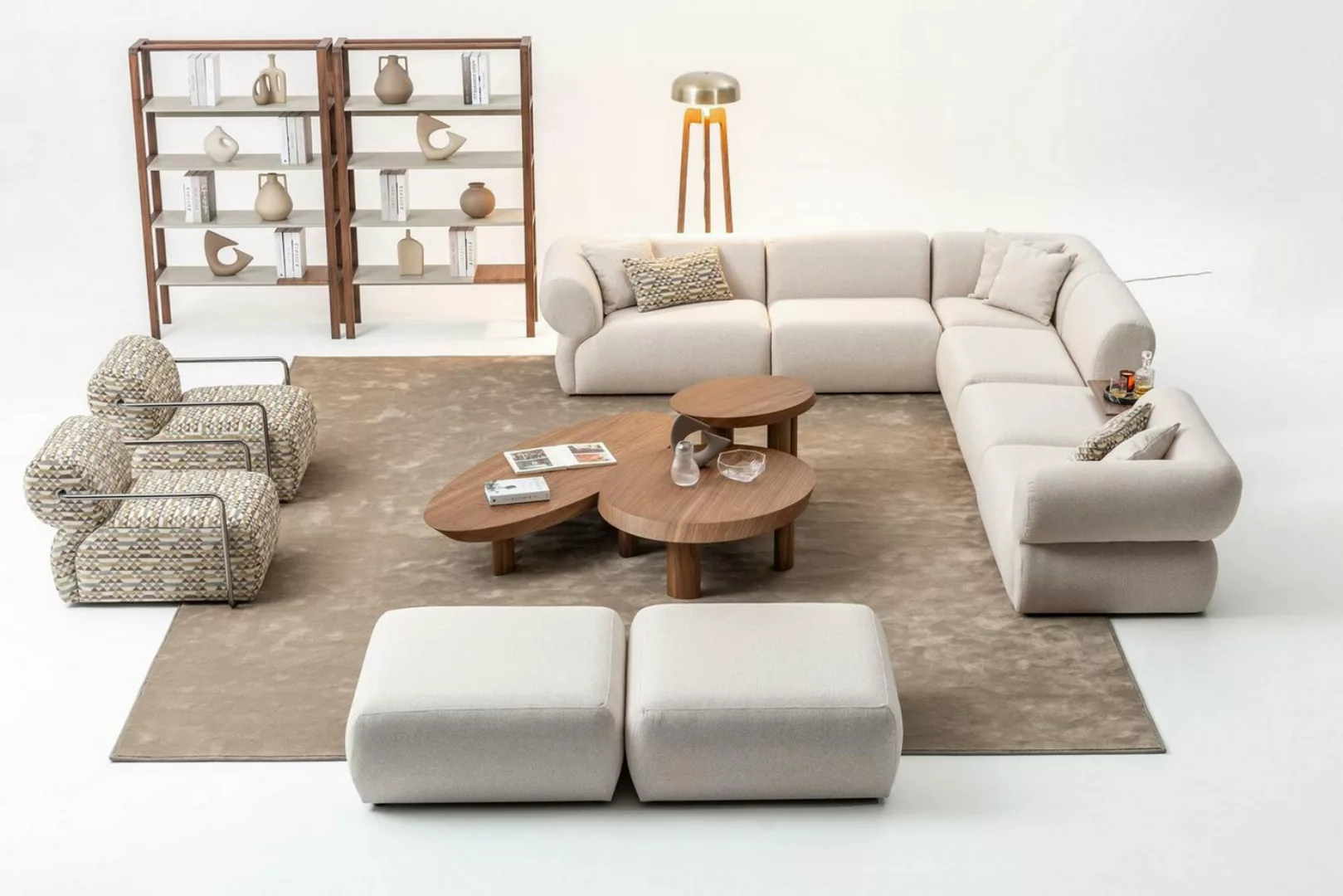 Xlmoebel Sofa 5-teiliges Ecksofa Set im Stil Italiens., Hergestellt in Euro günstig online kaufen