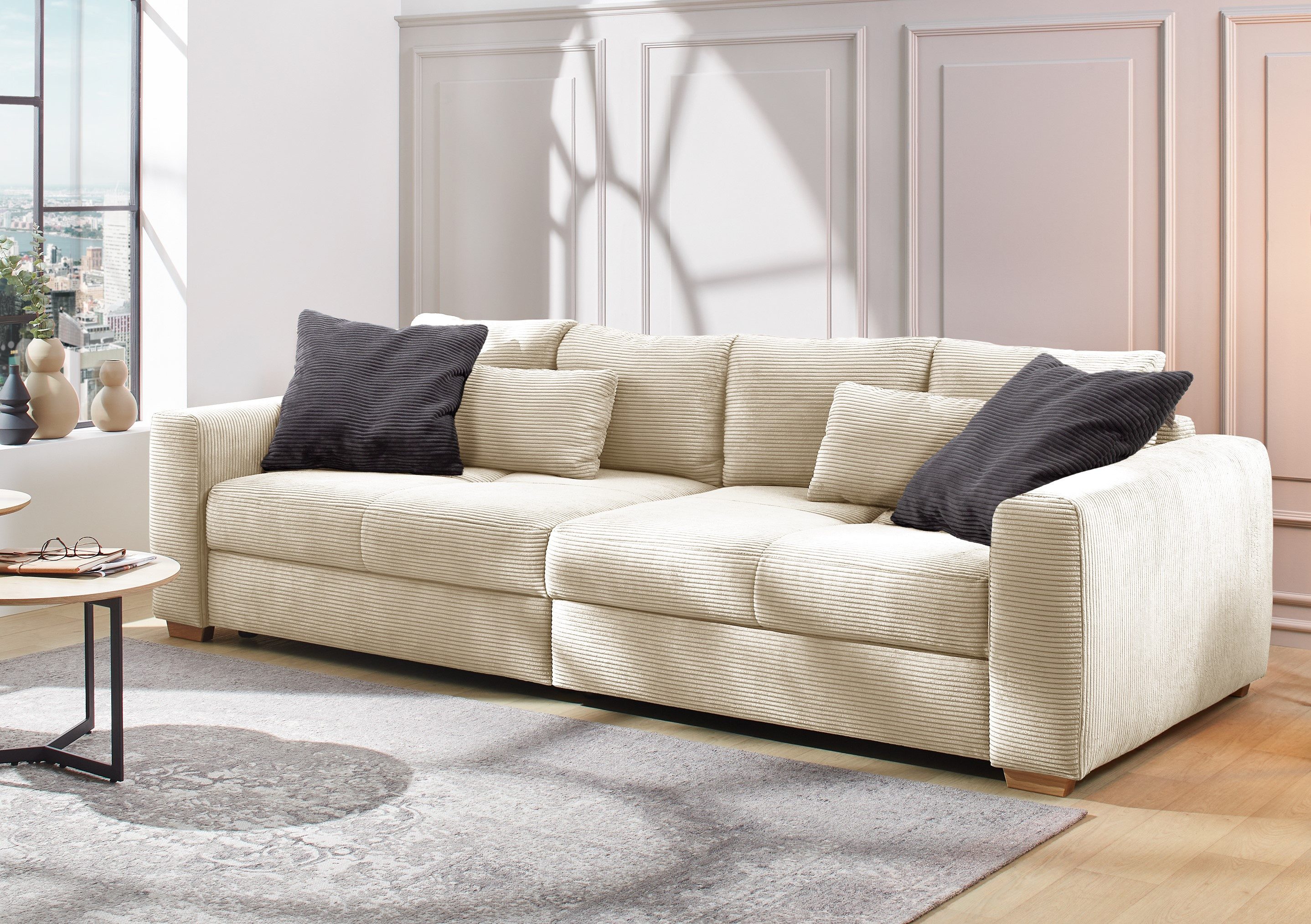 Jockenhöfer Gruppe Big-Sofa "Maxi", Federkernpolsterung, inklusive 8 Kissen günstig online kaufen