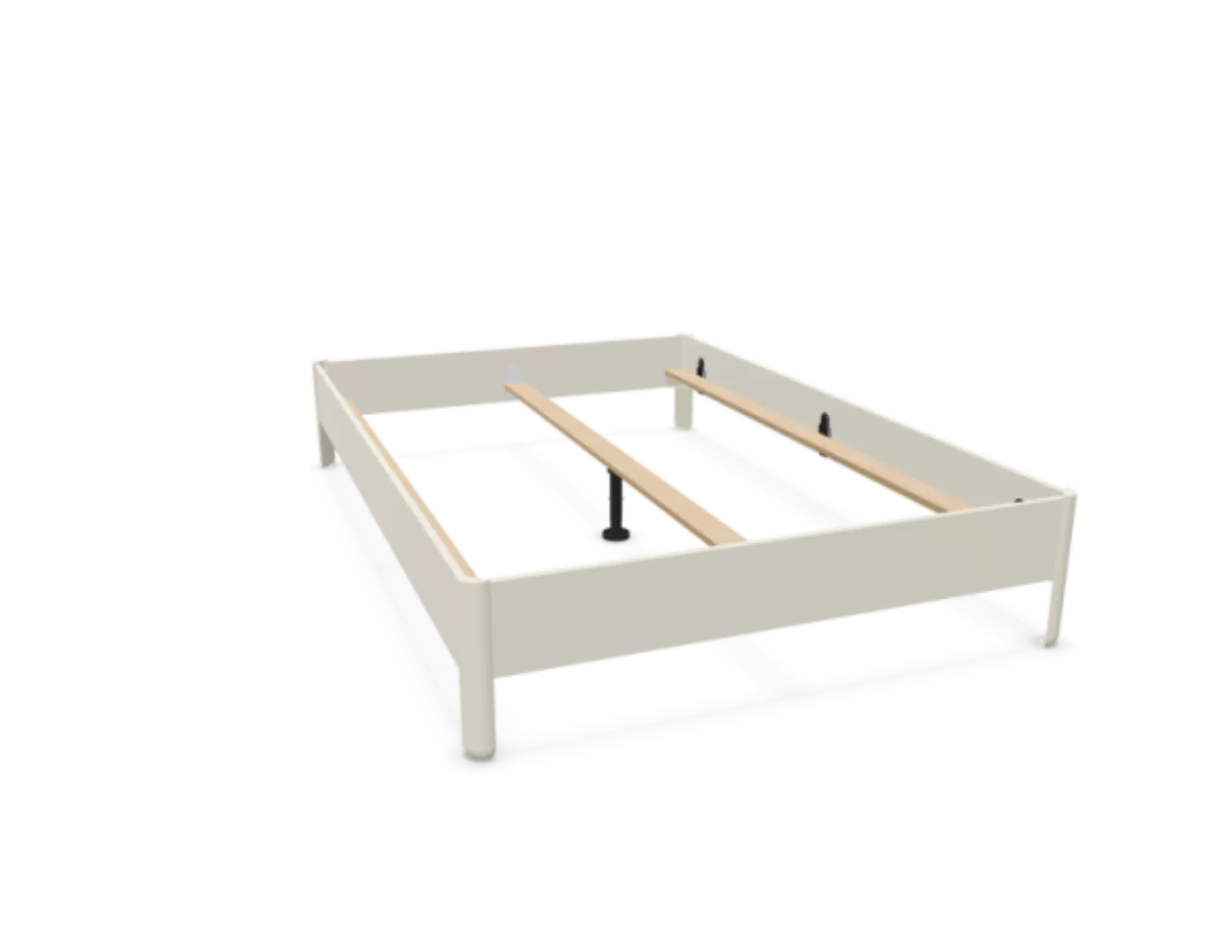 NAIT Doppelbett farbig lackiert Brillantgelb 140 x 210cm Ohne Kopfteil günstig online kaufen