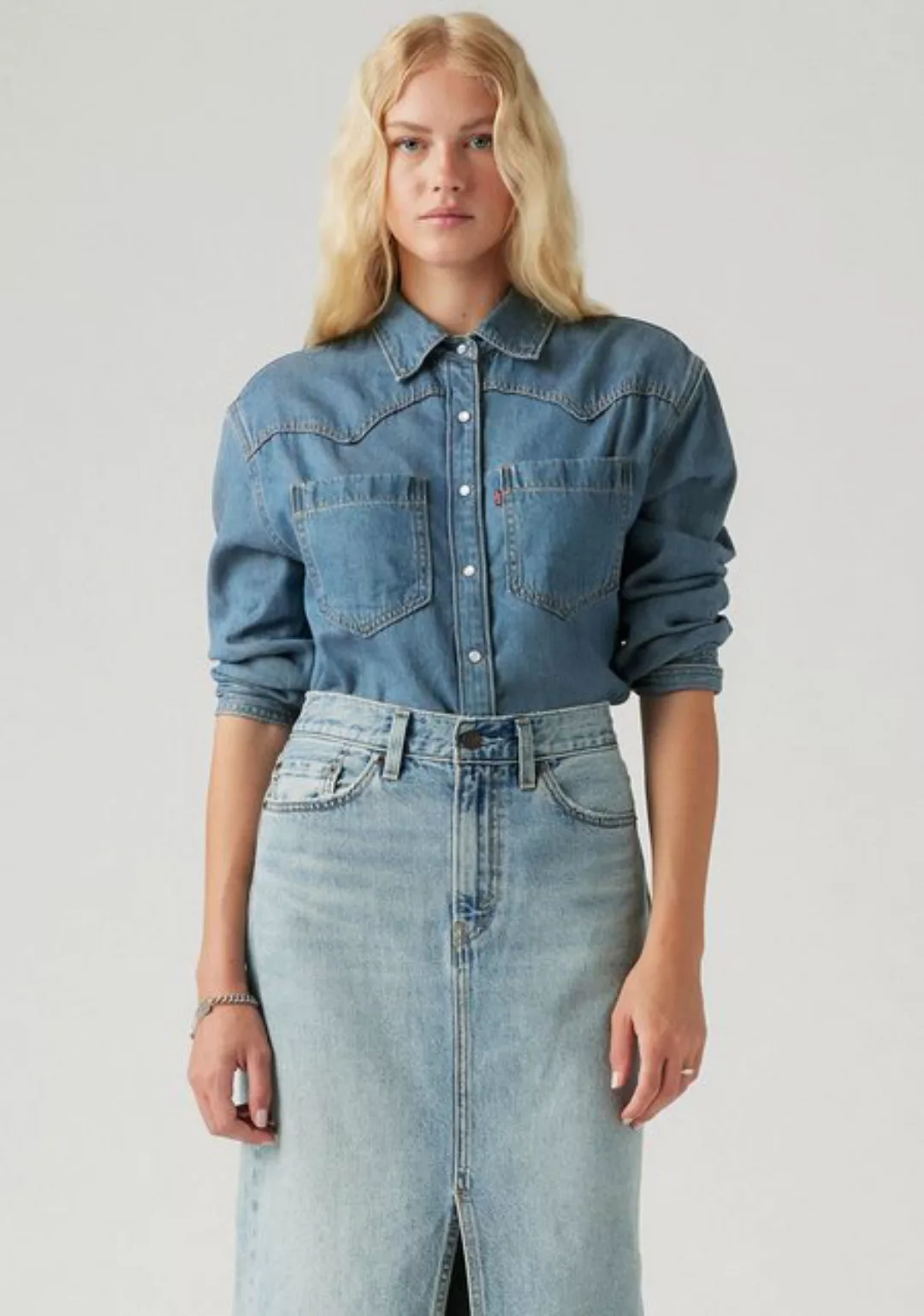 Levis Jeansbluse "TEODORA WESTERN SHIRT", mit Druckknöpfen günstig online kaufen