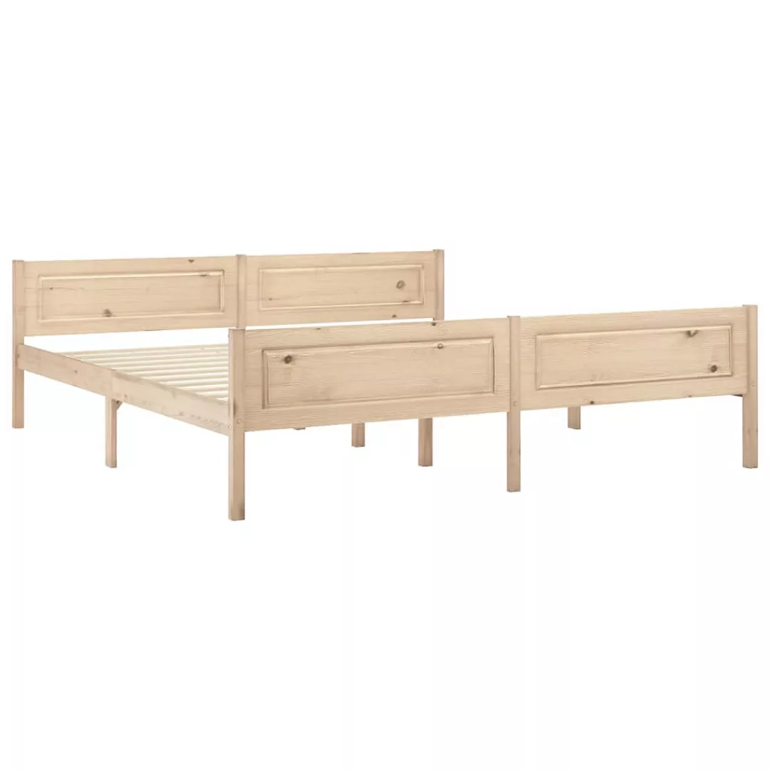 vidaXL Bettgestell Massivholzbett Kiefer 180x200 cm Doppelbett Bett Bettrah günstig online kaufen