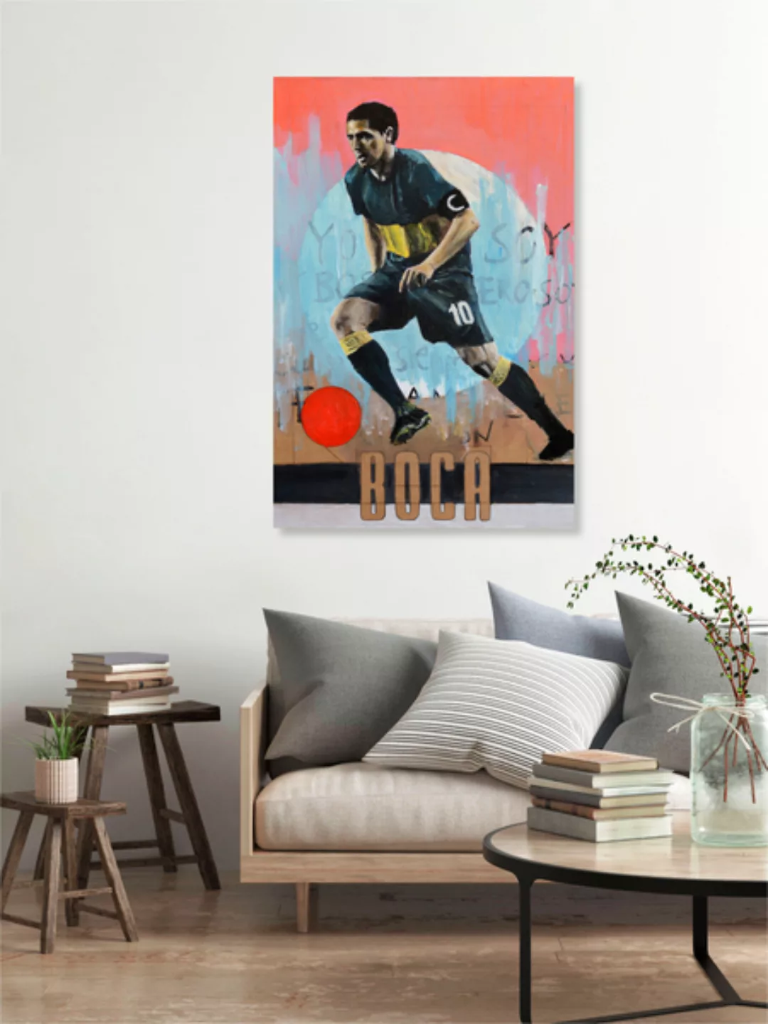 Poster / Leinwandbild - One Love Boca Juniors günstig online kaufen