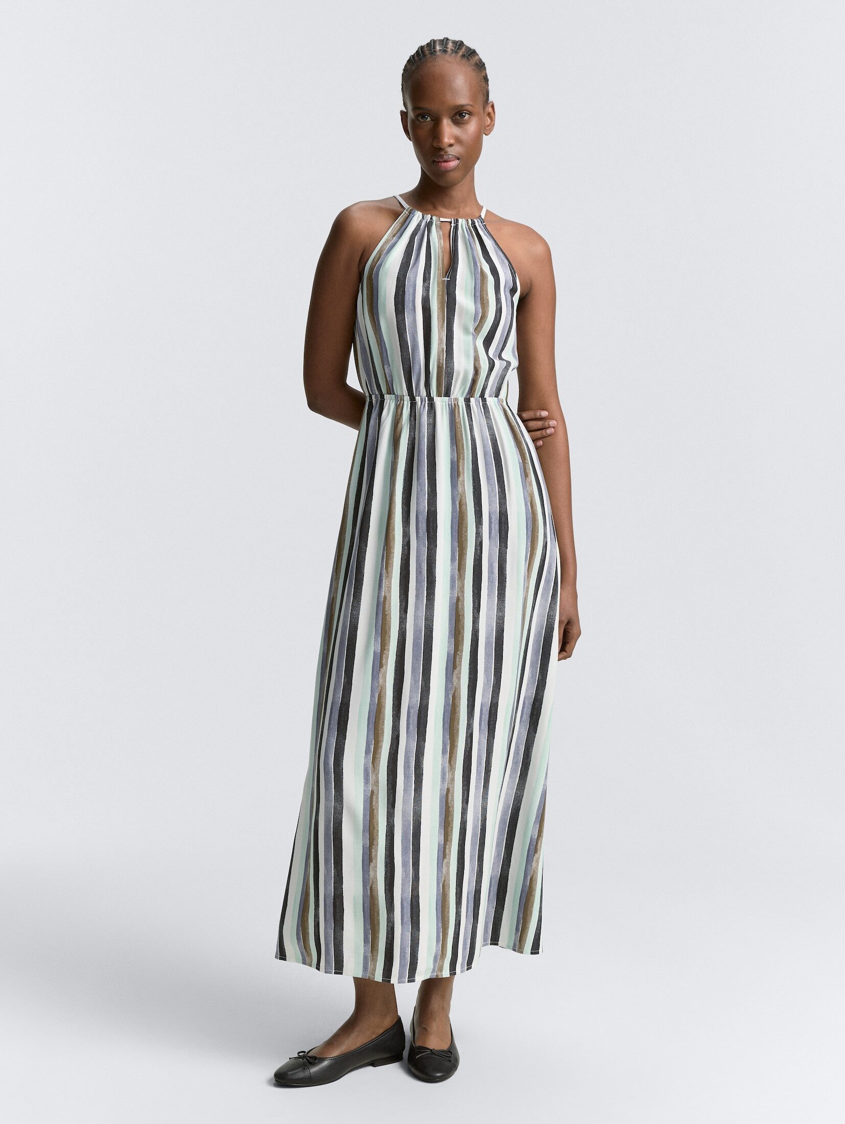 TOM TAILOR Denim Sommerkleid Neckholder Maxi-Kleid günstig online kaufen