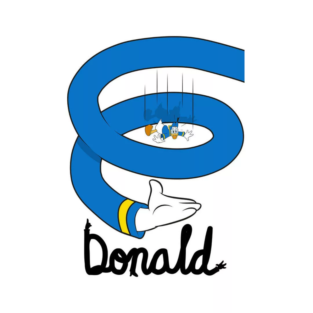 KOMAR Wandbild - Donald Duck Spiral - Größe: 50 x 70 cm mehrfarbig Gr. one günstig online kaufen