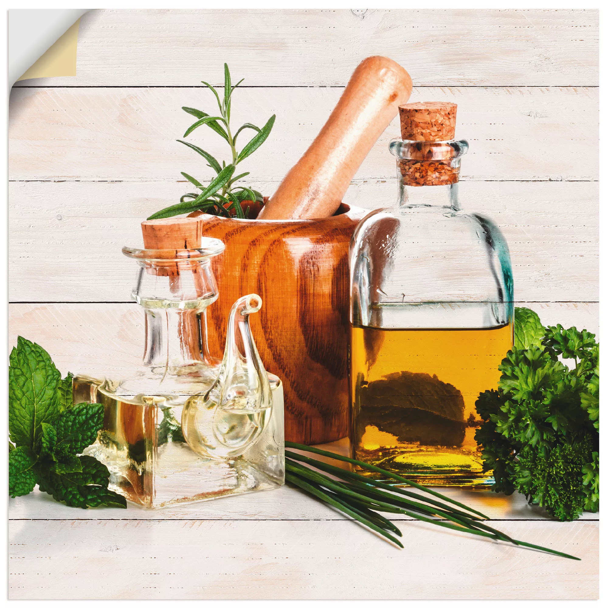 Artland Wandbild »Olivenöl und Kräuter - Küche«, Arrangements, (1 St.) günstig online kaufen