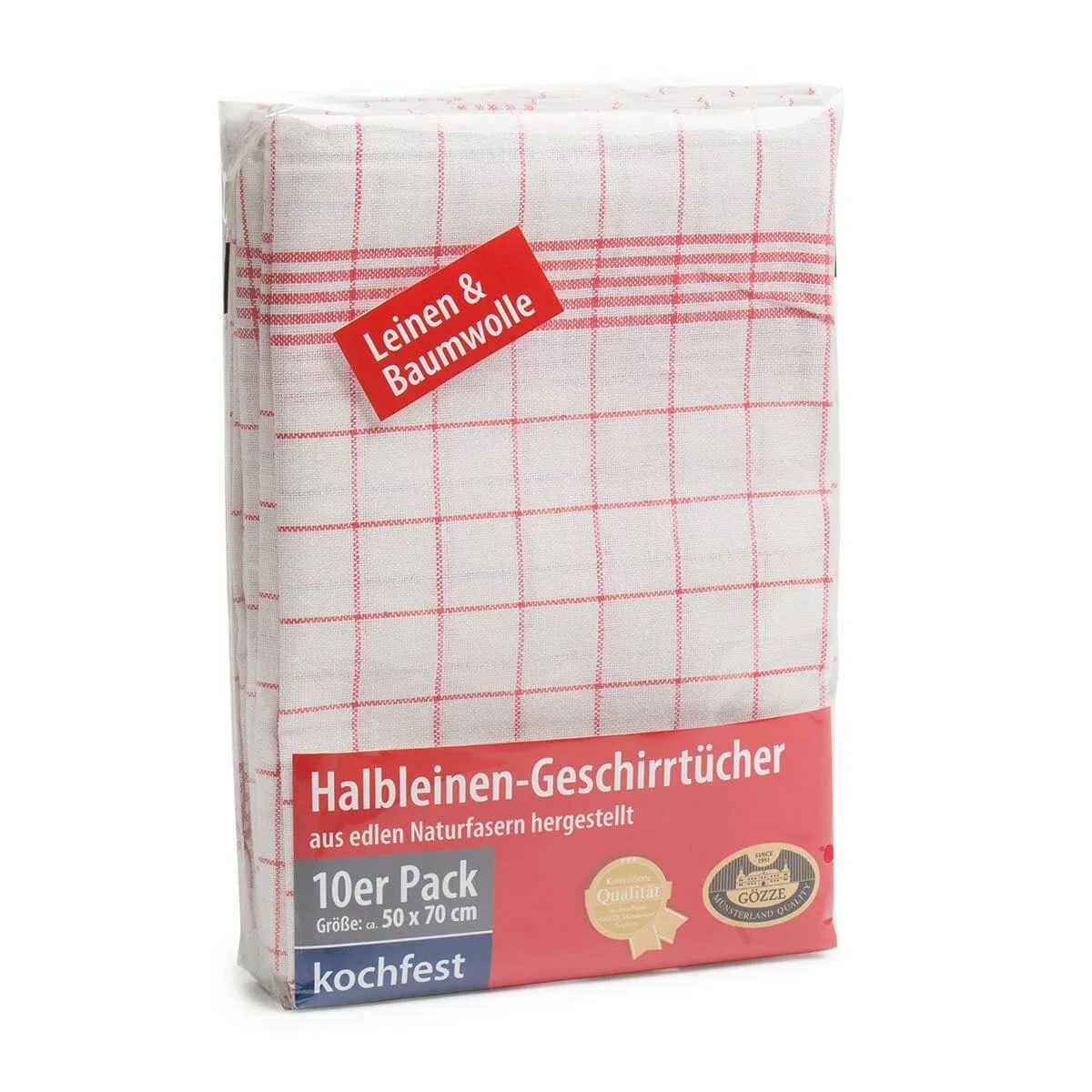 Gözze Geschirrtuch »Halbleinen Geschirrtuch, Des. 60152«, (Set, 10 tlg.) günstig online kaufen