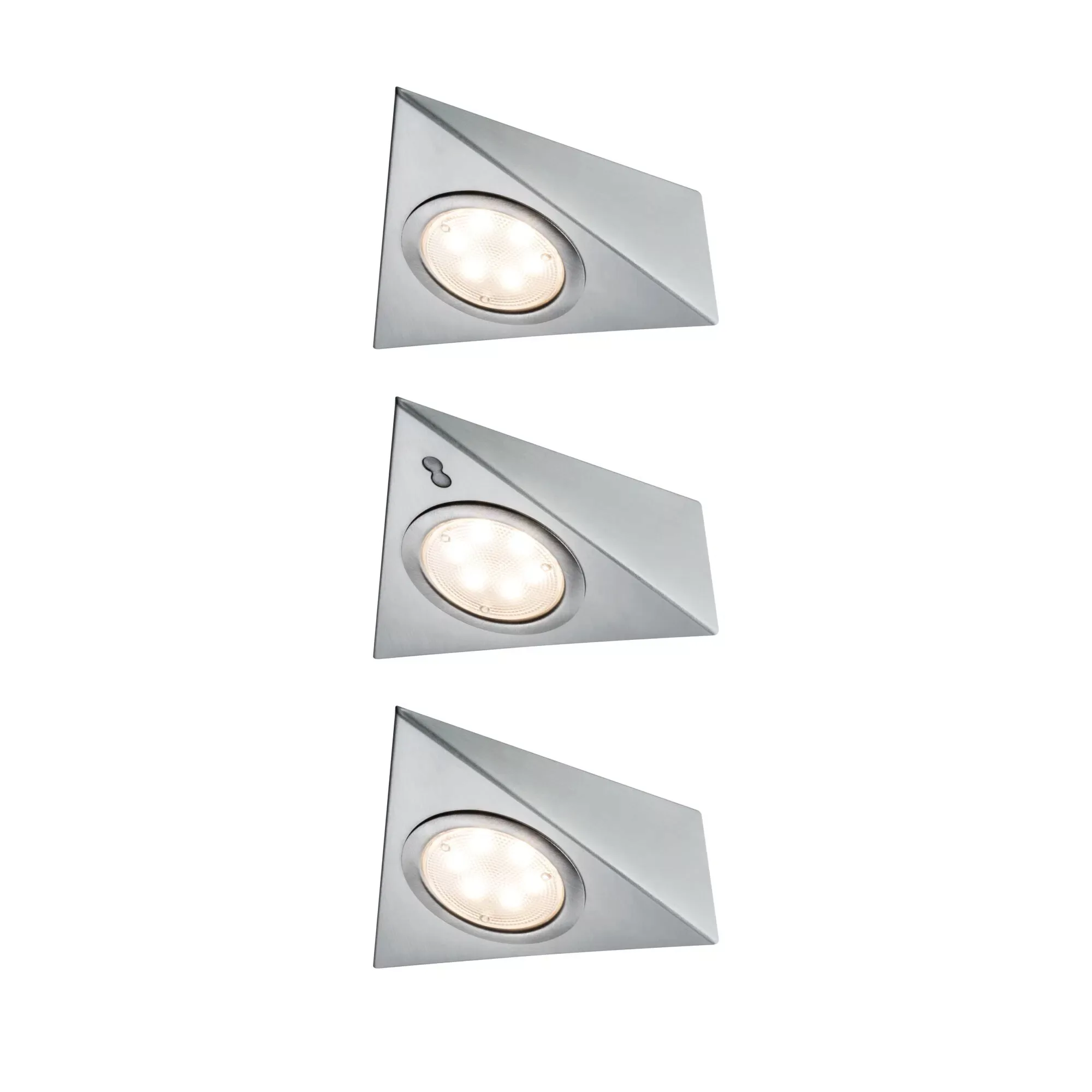 Paulmann "LED Unterschrankleuchte Dreieck 3x2,8W 140x110mm 3x170lm 230/12V günstig online kaufen