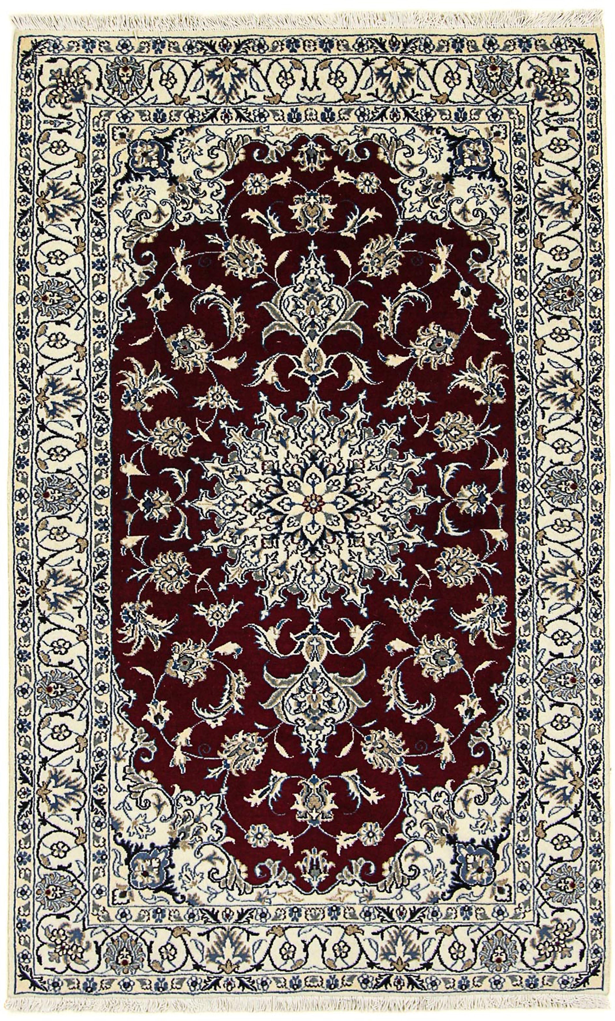 morgenland Orientteppich »Perser - Nain - 198 x 122 cm - dunkelrot«, rechte günstig online kaufen