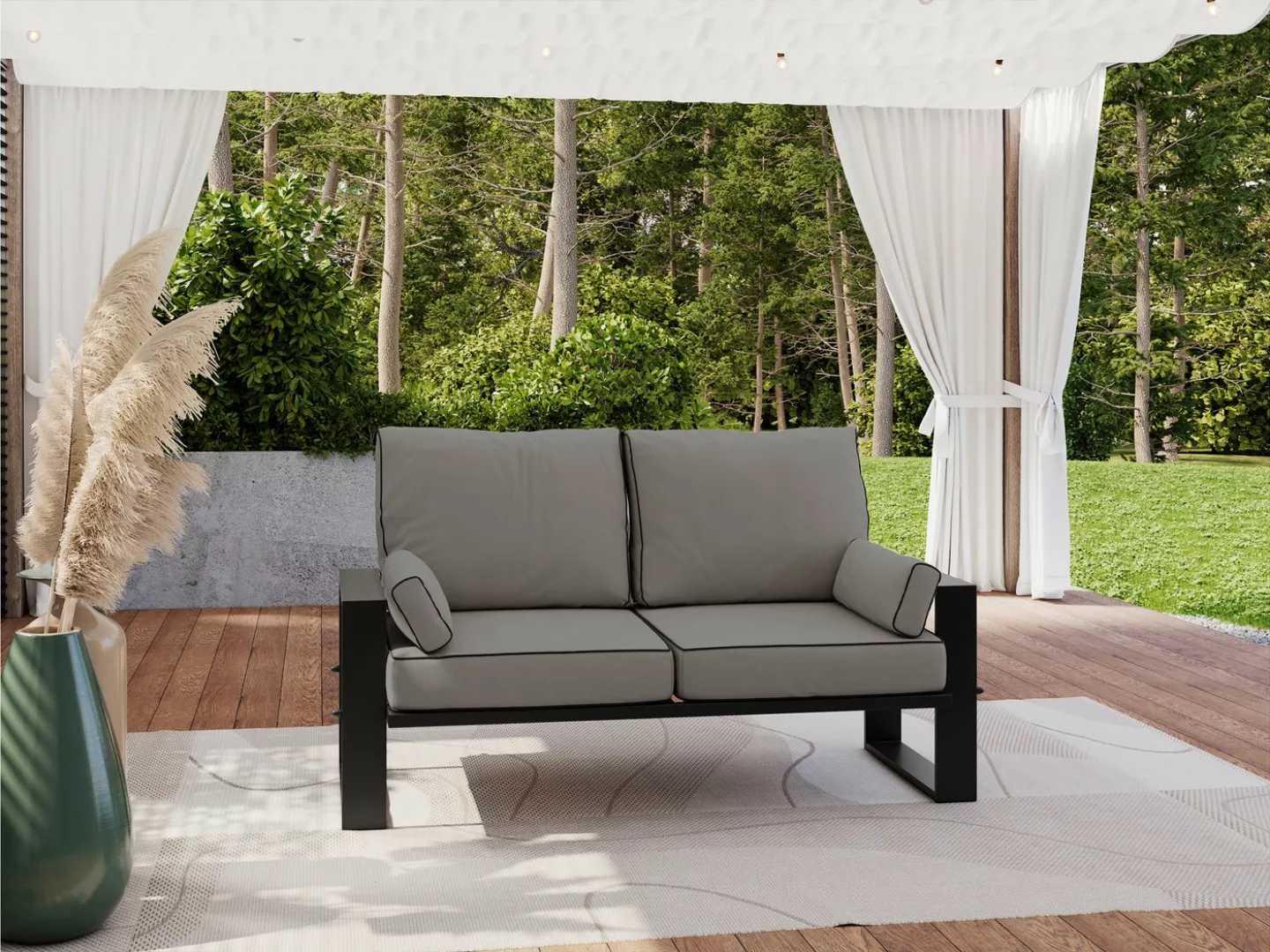 MKS MÖBEL Sofa ELBA, Wellenfeder, Stahlrahmen, T30-Schaum, Outdoor, Terrass günstig online kaufen