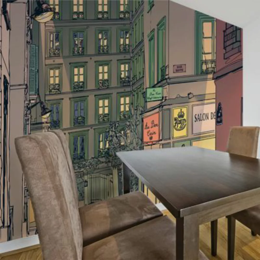 artgeist Fototapete Frühstück in Paris mehrfarbig Gr. 400 x 309 günstig online kaufen