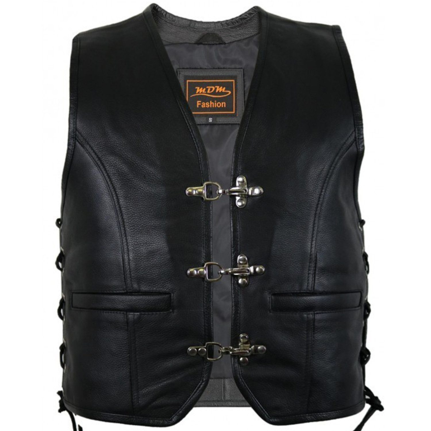 MDM Lederweste Herren Biker Lederweste (Biker günstig online kaufen