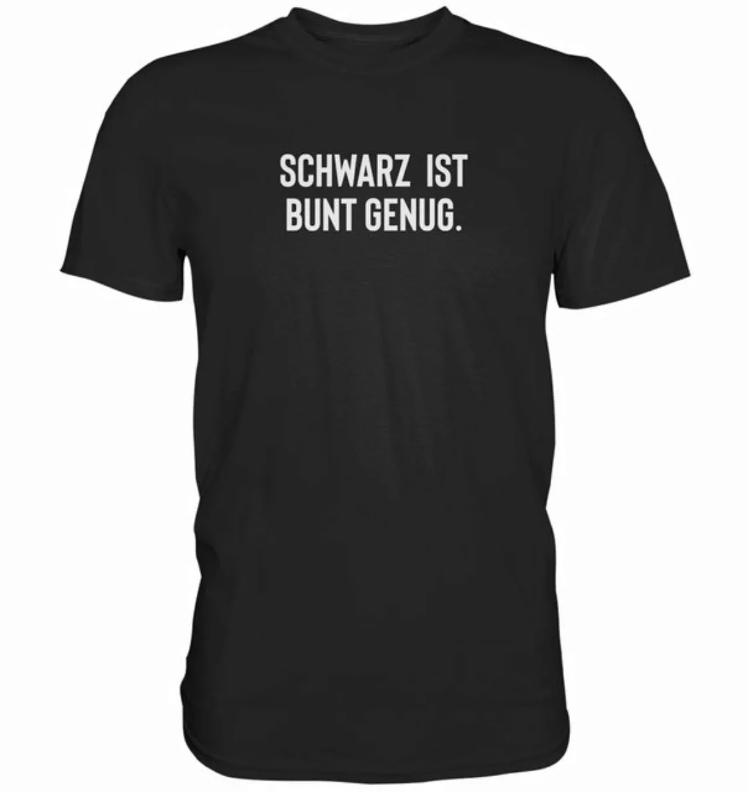 RABUMSEL T-Shirt Schwarz ist bunt genug - Unisex T-Shirt günstig online kaufen