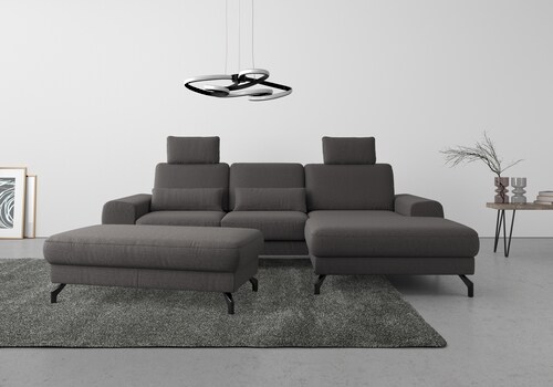 sit&more Ecksofa "Cinturo L-Form", inklusive Sitztiefenverstellung und Fede günstig online kaufen