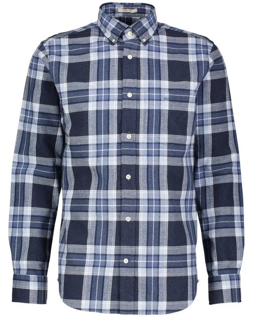 Gant Hemd Tartan Kariert Blau - Größe L günstig online kaufen